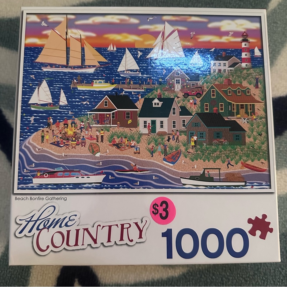 Beach Bonfire Gathering Puzzle 1000 pieces